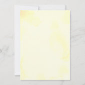 Invitation de douche nuptiale citron jaune aquarel (Dos)