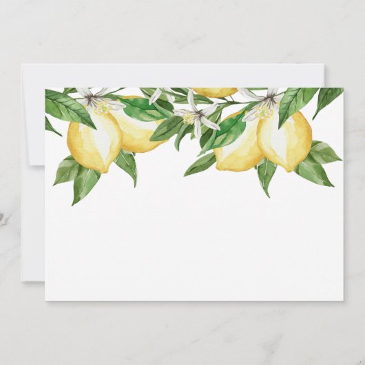 Invitation de douche nuptiale Citron vert (Dos)