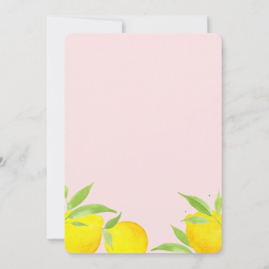 Invitation de douche nuptiale Citrus Main Squeeze (Dos)