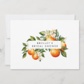 Invitation de douche nuptiale Citrus Orange Mandar (Dos)