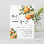 Invitation de douche nuptiale Citrus Squeeze princ (Debout devant)