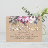 Invitation de douche nuptiale d'artisanat floral - (Debout devant)