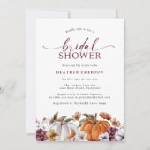 Invitation de douche nuptiale d'automne (Devant)
