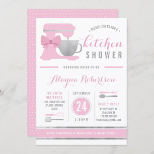 Invitation de douche nuptiale de cuisine, Faux Foi