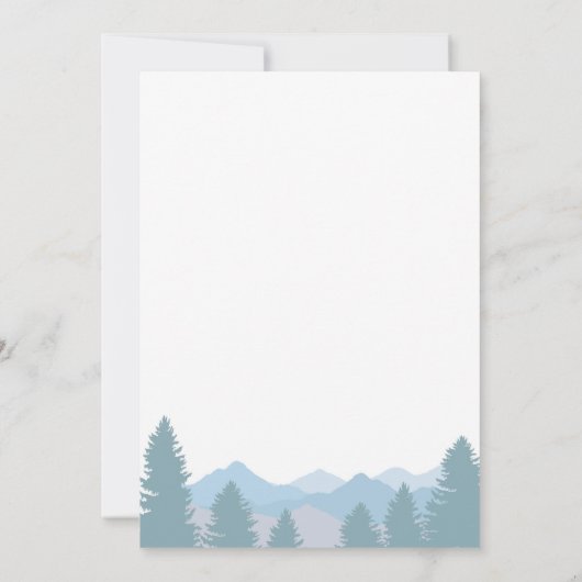 Invitation de douche nuptiale de la forêt Blue Mou (Dos)