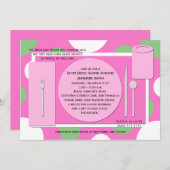 Invitation de douche nuptiale de la recette — Plut (Devant / Derrière)