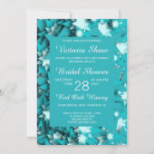 Invitation de douche nuptiale des étoiles Turquois (Devant)