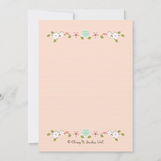 Invitation de douche nuptiale des Inséparables mon (Dos)