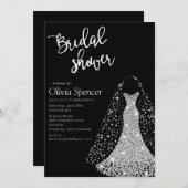 Invitation de douche nuptiale Diamond (Devant / Derrière)
