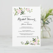 Invitation de douche nuptiale du jardin fleuri -bl (Debout devant)