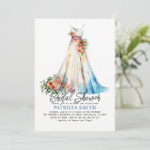 Invitation de douche nuptiale du Mariage d'aquarel (Debout devant)