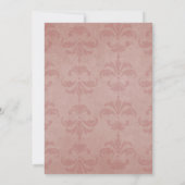 Invitation de douche nuptiale Dusty Rose Damask (Dos)