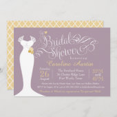 Invitation de douche nuptiale, élégante robe de ma (Devant / Derrière)