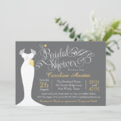 Invitation de douche nuptiale, élégante robe de ma (Debout devant)