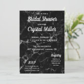 Invitation de douche nuptiale en marbre (Debout devant)