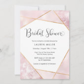 Invitation de douche nuptiale en marbre géométriqu (Devant)