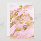 Invitation de douche nuptiale en marbre rose (Dos)