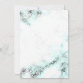 Invitation de douche nuptiale en marbre turquoise (Dos)