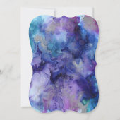 Invitation de douche nuptiale en marbre violet et  (Dos)