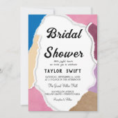 Invitation de douche nuptiale en papier découpé su (Devant)