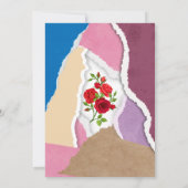 Invitation de douche nuptiale en papier découpé su (Dos)