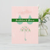 Invitation de douche nuptiale en rose (Debout devant)