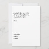 Invitation de douche nuptiale en rose (Dos)