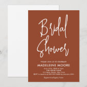 Invitation de douche nuptiale en terre cuite moder (Devant / Derrière)