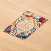 Invitation de douche nuptiale en verre teint acryl (Poser)