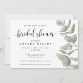 Invitation de douche nuptiale Eucalyptus aquarelle (Devant)