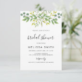 Invitation de douche nuptiale Eucalyptus Green (Debout devant)