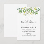Invitation de douche nuptiale Eucalyptus Green (Devant / Derrière)