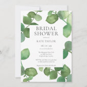 Invitation de douche nuptiale Eucalyptus Green (Devant)