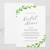Invitation de douche nuptiale Eucalyptus Green (Devant / Derrière)
