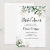 Invitation de douche nuptiale Eucalyptus Green (Devant / Derrière)