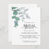 Invitation de douche nuptiale Eucalyptus Green (Devant / Derrière)