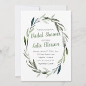 Invitation de douche nuptiale Eucalyptus Green (Devant)