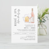 Invitation de douche nuptiale EVERLEIGH Rose et IP (Debout devant)