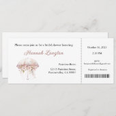 Invitation de douche nuptiale, Fête des mariées fl (Devant / Derrière)