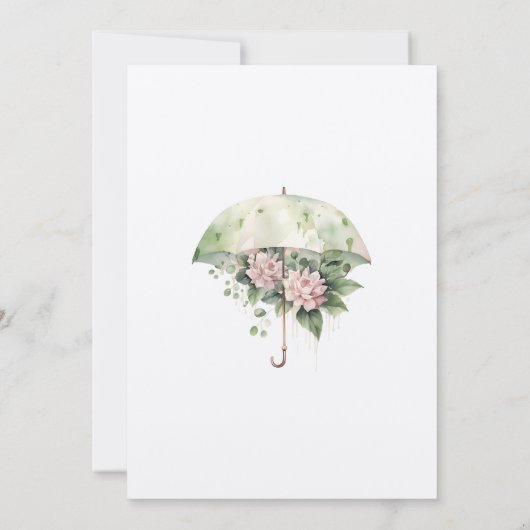 Invitation de douche nuptiale, Fête des mariées fl (Dos)