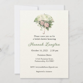 Invitation de douche nuptiale, Fête des mariées fl