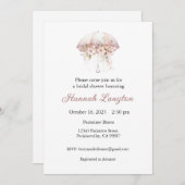 Invitation de douche nuptiale, Fête des mariées fl (Devant / Derrière)