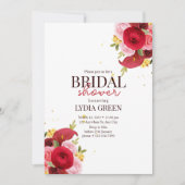 Invitation de douche nuptiale Fête des mariées flo (Devant)