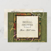 Invitation de douche nuptiale Feuille de raisin d' (Devant / Derrière)