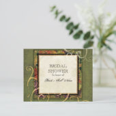 Invitation de douche nuptiale Feuille de raisin d' (Debout devant)