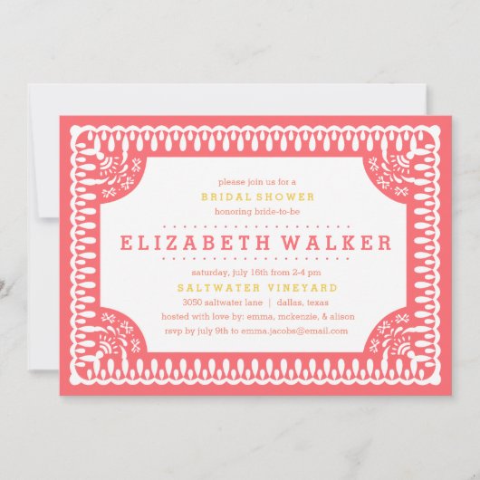 Invitation de douche nuptiale | Fiesta Olé (Devant)