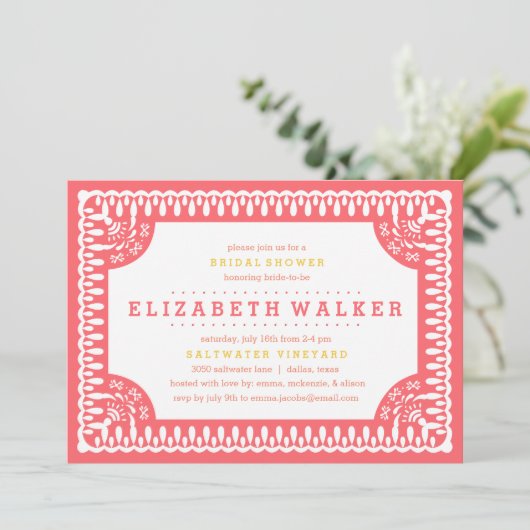 Invitation de douche nuptiale | Fiesta Olé (Debout devant)