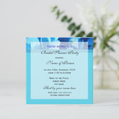 Invitation de douche nuptiale, fleur bleue (Debout devant)