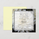 Invitation de douche nuptiale, fleur de dahlia bla (Devant / Derrière)