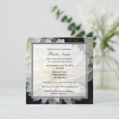 Invitation de douche nuptiale, fleur de dahlia bla (Debout devant)